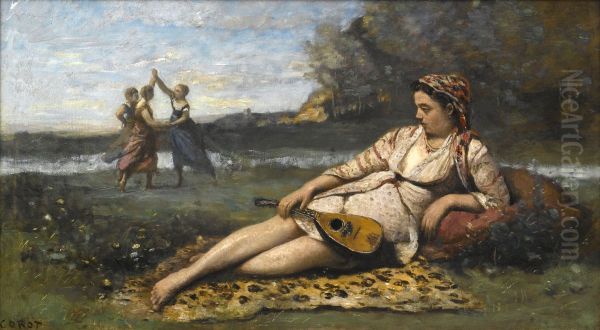 Jeunes filles de Sparte Oil Painting by Jean-Baptiste Camille Corot