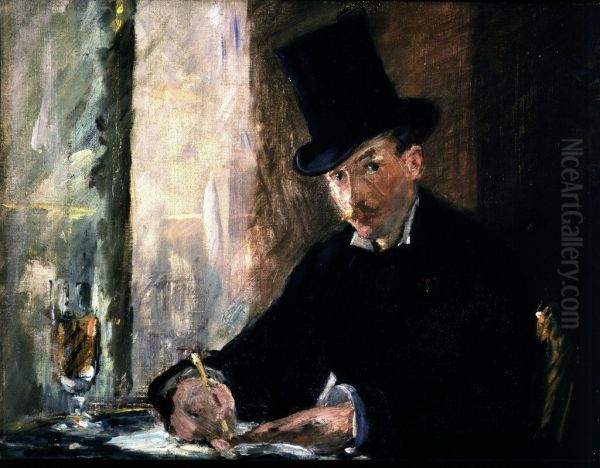 Chez Tortoni Oil Painting by Edouard Manet