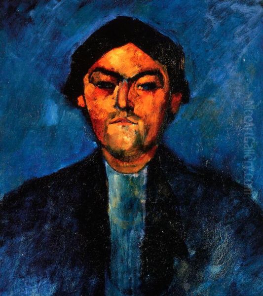 Pedro, el tipografo Oil Painting by Amedeo Modigliani