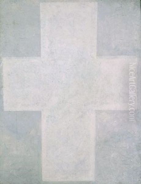 White cross Oil Painting by Kazimir Malevich