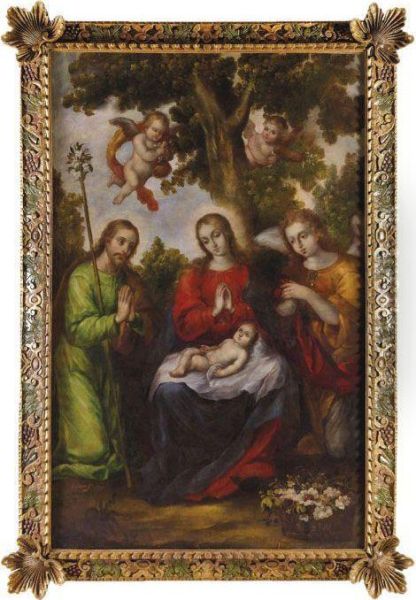 Adoracion Del Nino Jesus Oil Painting by Jose Manuel Carnero