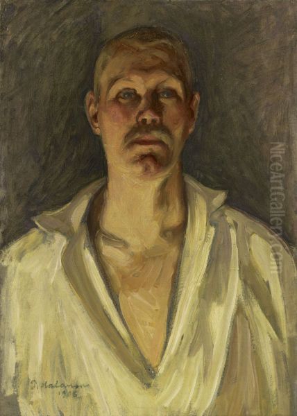 Self-Portrait Oil Painting by Pekka Halonen