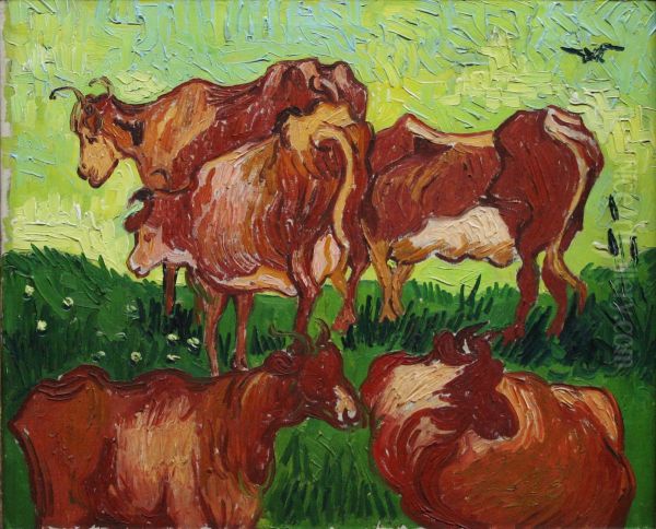 Cows Oil Painting by Vincent Van Gogh