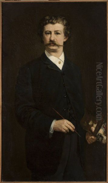 Self-portrait Oil Painting by Aleksander Sochaczewski