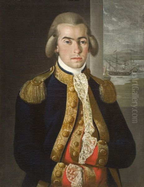 Retrato Del Teniente De Navio Emparan Oil Painting by Antonio Carnicero