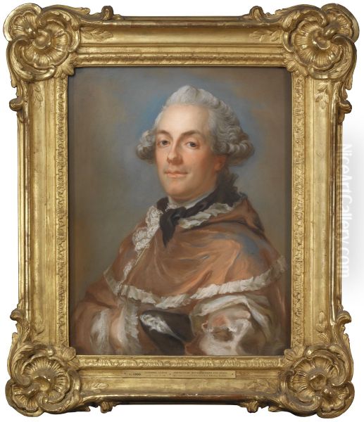 Baron H.I. von Duben Oil Painting by Gustaf Lundberg