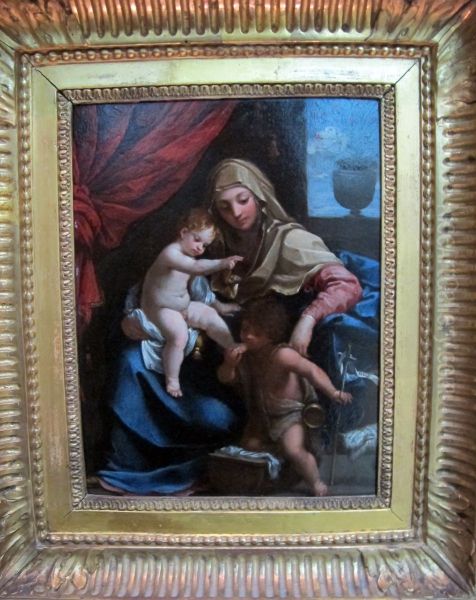 Madonna and Child with St. John the Baptist Oil Painting by Guido Reni