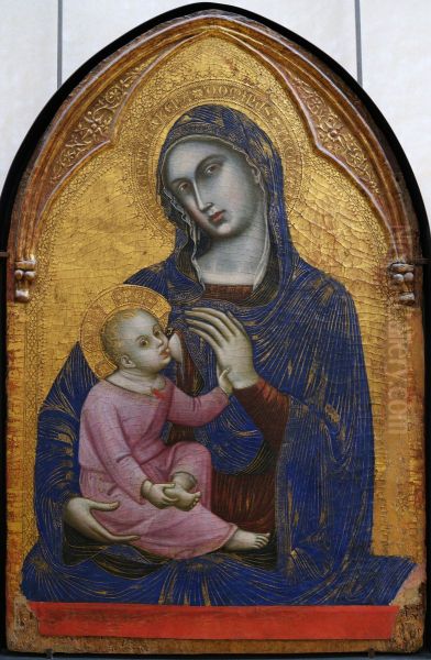 La Vierge et l'Enfant Oil Painting by Barnaba Da Modena