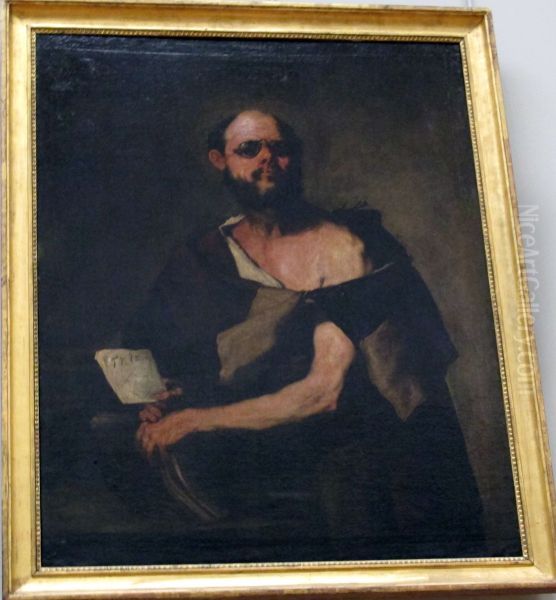 Philosopher with Eyeglasses Oil Painting by Luca Giordano