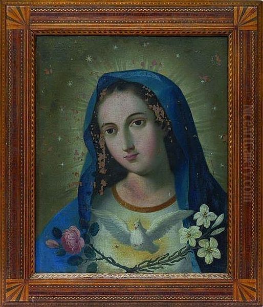 Virgen De La Paloma. Oil Painting by Manuel Caro