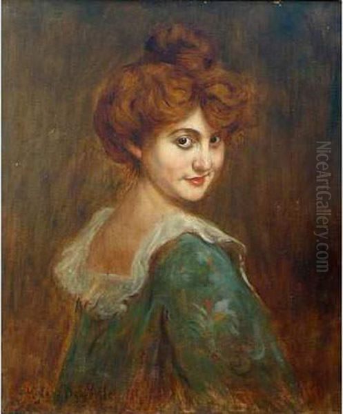 Portrait De Femme En Buste. Oil Painting by Henry Caro-Delvaille