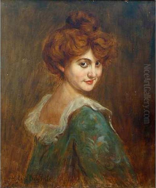 Portrait De Femme En Buste Oil Painting by Henry Caro-Delvaille