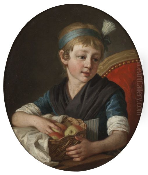 The Artist's Daughter Wilhelmina Oil Painting by Per Krafft the Elder