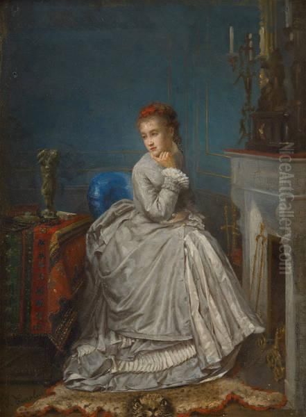 Dans Le Boudoir Oil Painting by Jean Carolus