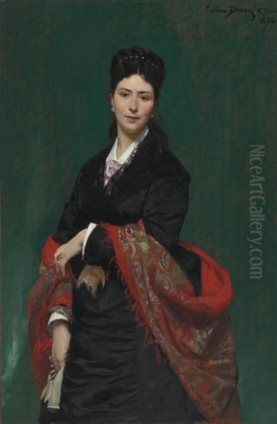 Portrait Of Madame Marie Clerc Oil Painting by Carolus (Charles Auguste Emile) Duran