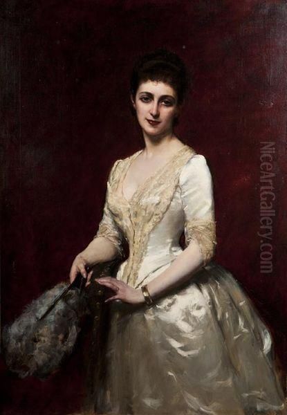 Portrait Presume De La Princesse De Broglie Oil Painting by Carolus (Charles Auguste Emile) Duran