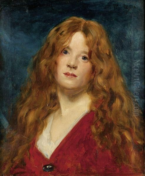 Portraitde Femme Rousse Oil Painting by Carolus (Charles Auguste Emile) Duran