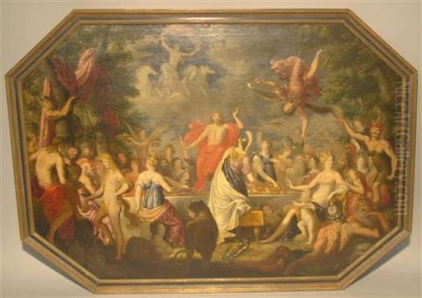 The Feast Of The Gods Oil Painting by Antoine Caron