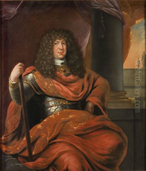 Kristian Albrekt, 1641-1694 Oil Painting by David Klocker Ehrenstrahl