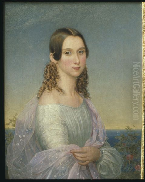 Eugenie, 1830-1889, prinsessa av Sverige och Norge Oil Painting by Nils Blommer