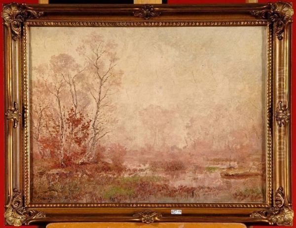 Mare Aux Fees Dans Le Brouillard Oil Painting by Joseph Caron