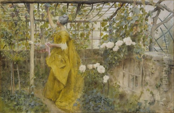 The Vine Oil Painting by Carl Larsson