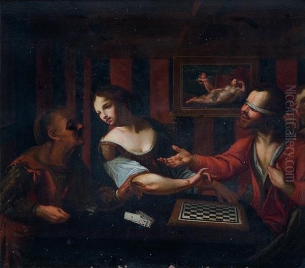 Scena Allegorica Oil Painting by Angelo Caroselli