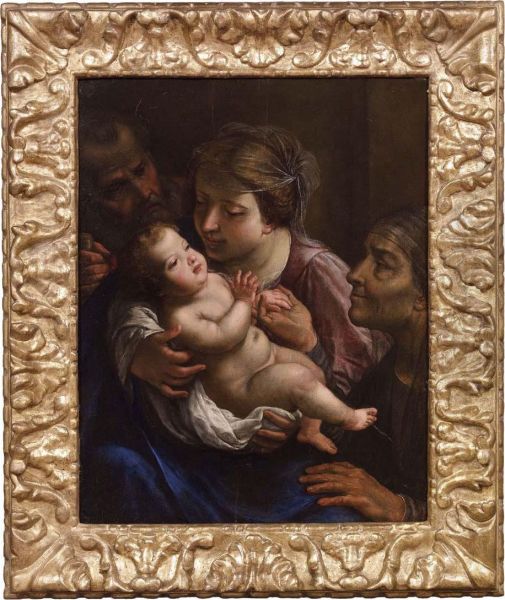 Sacra Famiglia Con Sant'anna Oil Painting by Angelo Caroselli