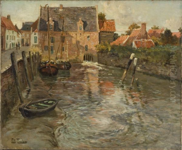 Lagvatten Oil Painting by Frits Thaulow