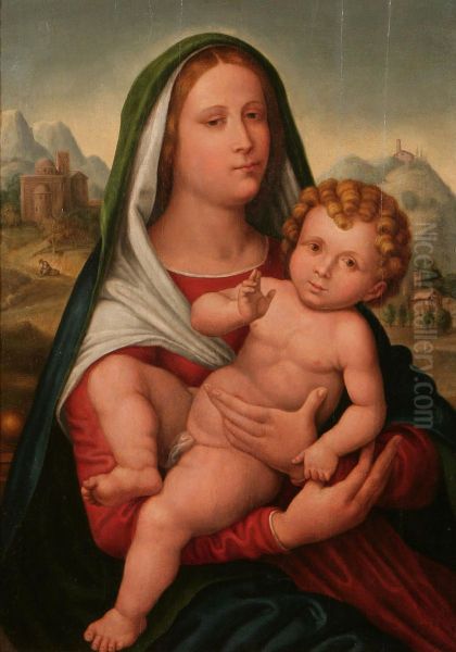 Madonna Con Bambino Oil Painting by Giovanni Francesco Caroto