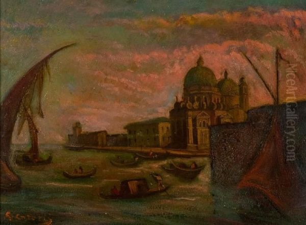 Venezia Oil Painting by Giuseppe Carozzi