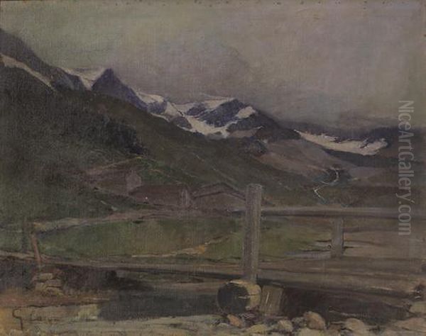 Valle Engadina Oil Painting by Giuseppe Carozzi