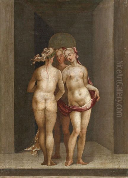 Drei Grazien Oil Painting by Benedetto Carpaccio