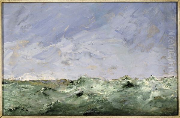 Lite vatten, Dalaro Oil Painting by August Strindberg