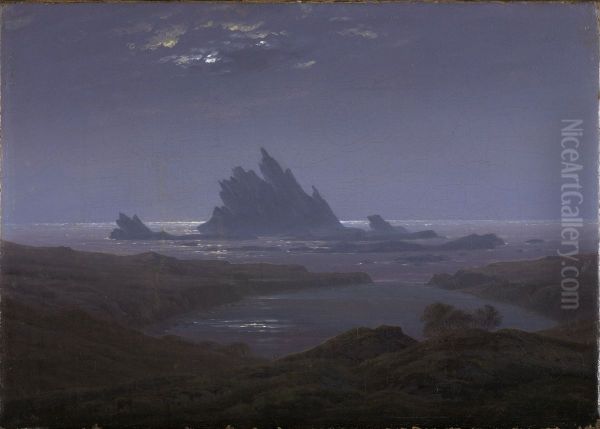 Felsenriff am Meeresstrand Oil Painting by Caspar David Friedrich