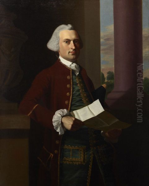 Portrait of Woodbury Langdon (1739-1805) Oil Painting by John Singleton Copley