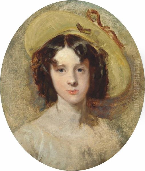 Portrait Of A Lady Oil Painting by Margaret Sarah Carpenter