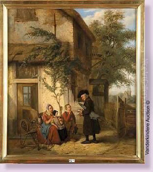 La Visite Oil Painting by Henri Jos. Gommarus Carpentero