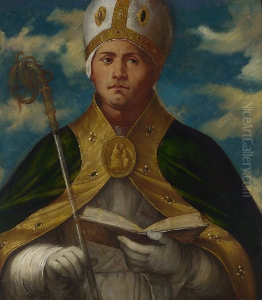 Saint Gaudioso Oil Painting by Girolamo Romanino