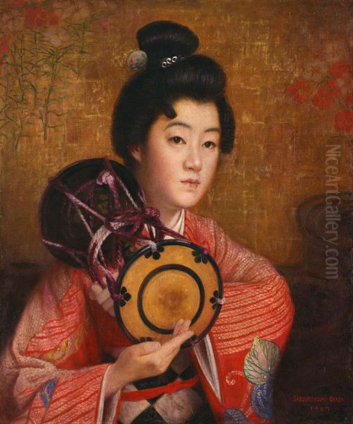 Portrait of a Lady Oil Painting by Okada Saburosuke