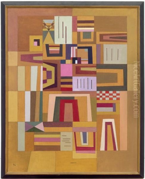 Pink Compensation Oil Painting by Wassily Kandinsky