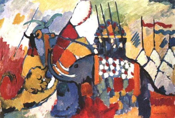 The Elephant Oil Painting by Wassily Kandinsky