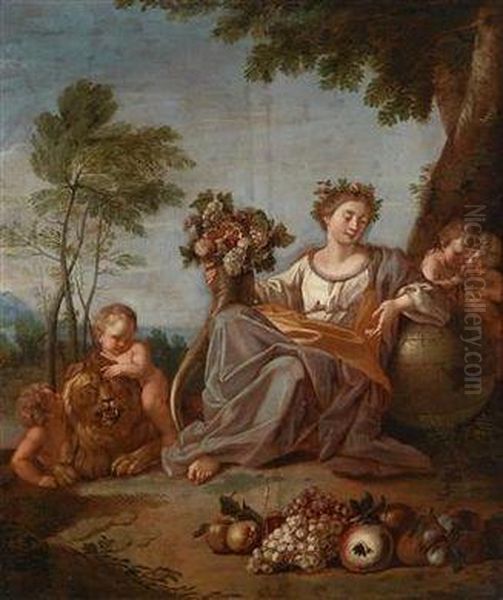 Demeter Oil Painting by Giulio Carpione