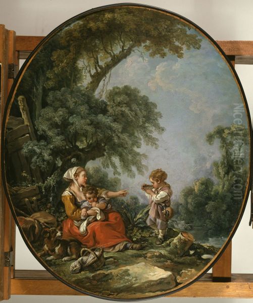 Pastoral Repast Oil Painting by Francois Boucher