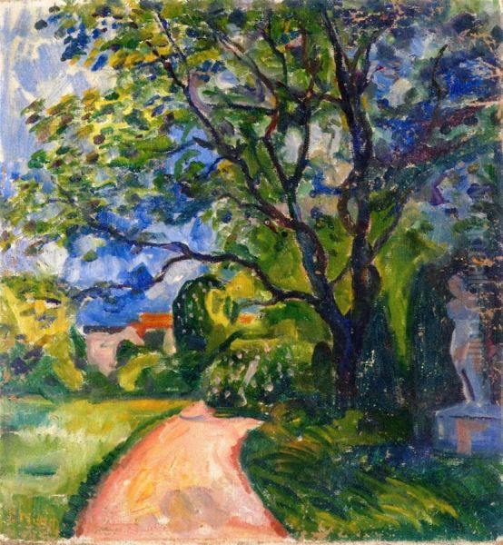 Garden in Lubeck Oil Painting by Edvard Munch