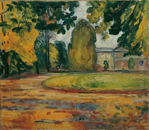 Park in Kosen Oil Painting by Edvard Munch