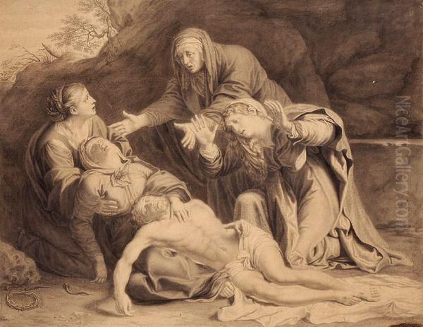 Lamentation Sur Le Christ Mort Oil Painting by Annibale Carracci