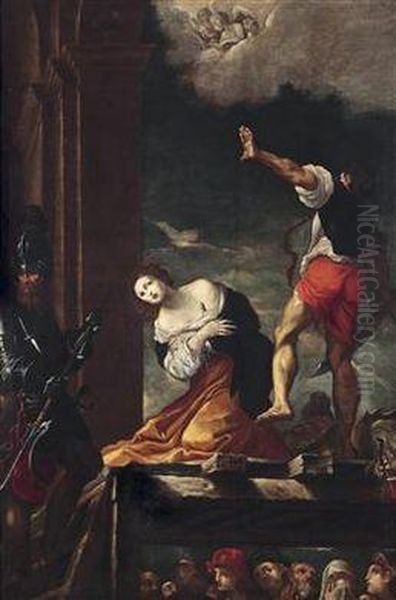 The Martyrdom Of Saint Margaret Oil Painting by Lodovico Carracci