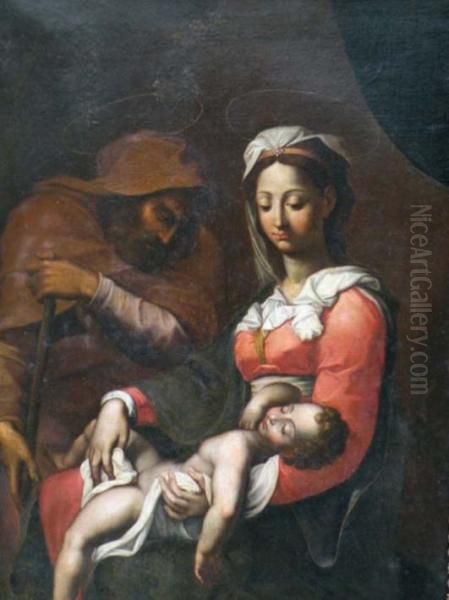 Sainte Famille Oil Painting by Ludovico Carrache