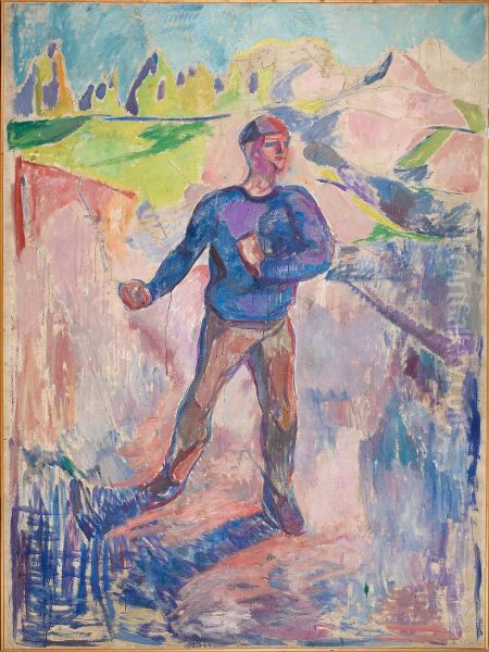 The Sower Oil Painting by Edvard Munch